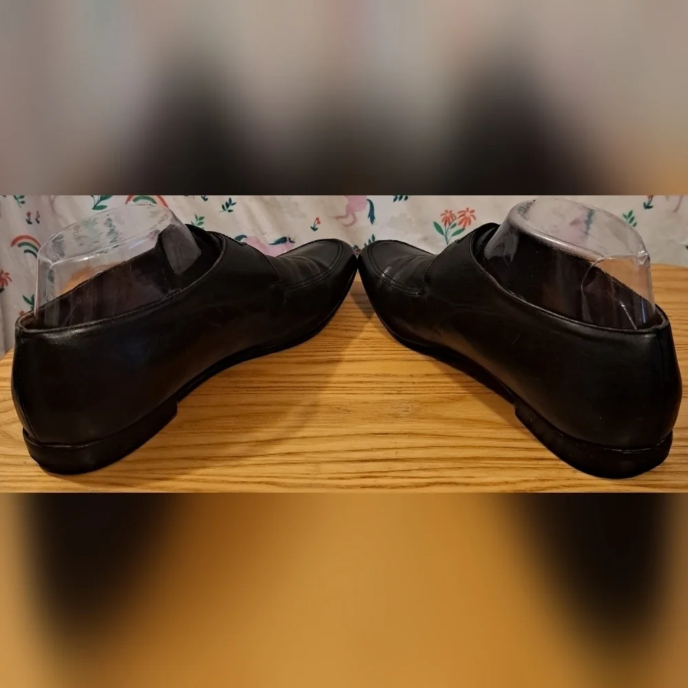 Vintage Duccio Del Duca Black Leather Business Casual Work Loafer Shoe SZ 9
